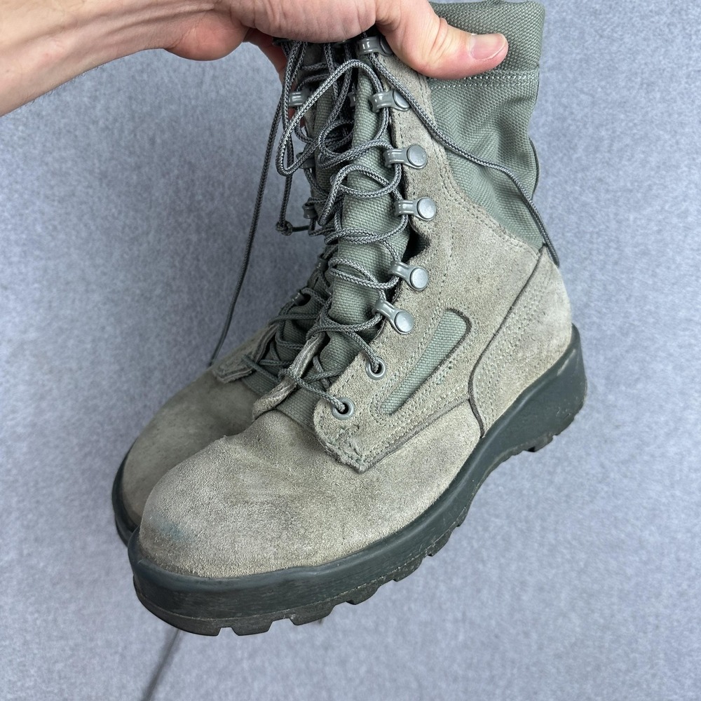Wellco Air Force TW Boots Mens Size 5.5 R Green Suede Vibram Combat Military